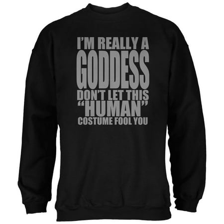 Halloween Human Goddess Costume Black Adult Sweatshirt
