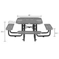 thumbnail image 7 of Global Industrial 46" Octagonal Picnic Table, Expanded Metal, Gray, 7 of 7