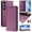 Darkpurple, variant on Allytechgroup Flip Wallet Case for Samsung Galaxy S25, Compatible with MagSafe RFID Blocking PU Leather Shell with Credit Card Slot Shockproof Protective Back Cover for Samsung Galaxy S25, Purple