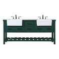 thumbnail image 2 of 72 inch double bathroom vanity in green, 2 of 6