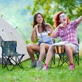 thumbnail image 6 of Folding Chair Camping Chair For Camping Picnicking Outdoor Beach and Travel Gold and Teal Butterflies, 6 of 8