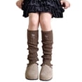 thumbnail image 3 of TYGHBN Kids Leg Warmers Knitted Leg Warmers Loose Socks Knee High Leg Warmers for Girls Boys Short Socks Curl Socks Young Girls Socks No Show Socks Girls Socks for Girls No Show No Show Socks Toddler, 3 of 3