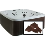 Lifesmart Coronado (LS600DX) Hot Tub - 7 Person, 65-Jet, 220v Spa, Sea Salt/ Espresso Brown Color, including Brown Spa Pillows!