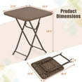 thumbnail image 3 of Costway 23.5" Square Folding Table Indoor Outdoor Foldable Plastic Table, 3 of 10