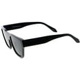 thumbnail image 3 of Oversize Horn Rimmed Cat Eye Sunglasses Neutral Colored Square Lens 55mm (Black / Smoke), 3 of 4