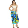 thumbnail image 4 of HAPPY BAY Women's Bikini Sarong Swimwear Swim Cover up Skirt Bathing suit Summer Wraps Swimsuit Beach Wrap Coverups for Women Beachwear One Size Blue, Tie Dye, 4 of 5