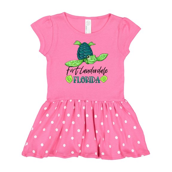 Inktastic Fort Lauderdale, Florida Happy Sea Turtle Gift Baby Girl Dress