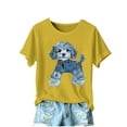 thumbnail image 2 of Wowcloth Womens Summer Fashion Print Short Sleeve Short Sleeve Round-neck T-shirt Blouse, 2 of 5