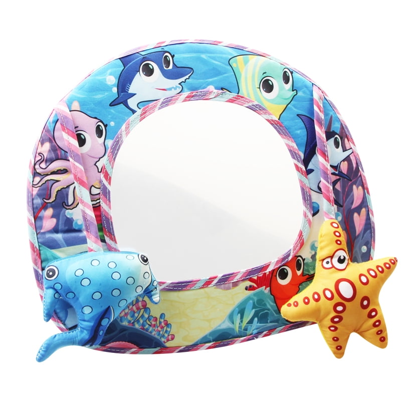 Fysho Baby Mirror for Car Seat, Shatterproof, Blue