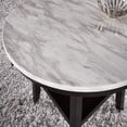 thumbnail image 5 of Weston Home Banford White Faux Marble Counter Height  Round Table, 42" Table, 5 of 7