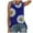 Dark Blue, variant on ibuvkizy Women Summer Tops Daisy Print Sleeveless Tank T-Shirts Graphic Blouse