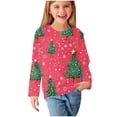 thumbnail image 5 of Christmas Shirts for Kids Kid Christmas Shirt Girl Christmas Shirts for Boys Girls Long Sleeve Prints Shirts Christmas Crewnecks Tops Dressy Casual Blouses Clothes, 5 of 6