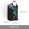 thumbnail image 3 of Picia colorful flames dinosaur Laundry Basket With Handles Laundry Hamper Toys Storage Organizer Foldable Bucket Washing Bin Dirty Clothes Bag For Home Bathroom Bedroom Dorm, 3 of 6