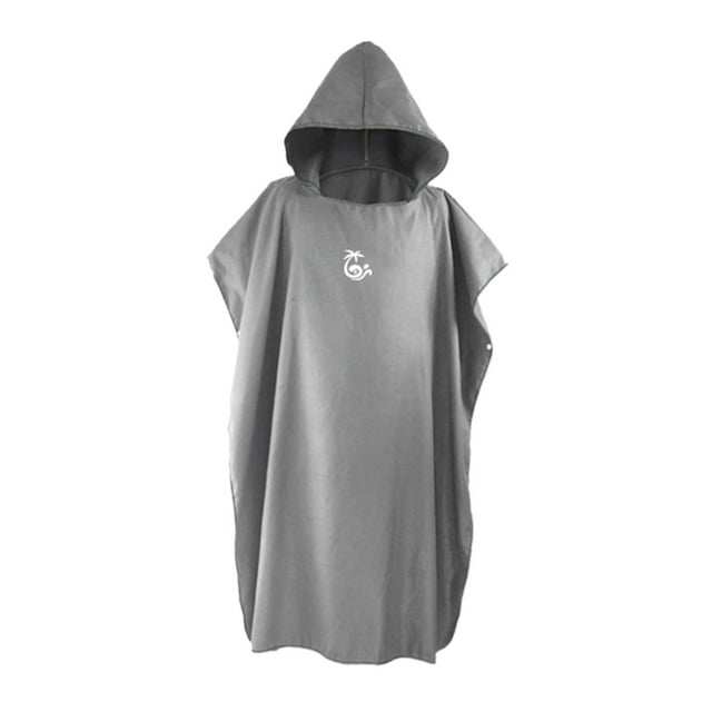 Poncho de Surf en Polyester Robe de Cing Combinaison Légère pour Sports Extérieurs Gris Moyen