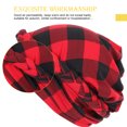 thumbnail image 3 of Wide Brim Hats Braided Toe Cap Comfortable Sleeping Turban Women Printing Baotou Red Brushed Milk Silk Women's, 3 of 6