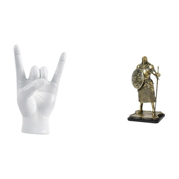 Estatua del gesto de la roca,Figuras de estatuas de dedos con gestos de música rock,Figura de escritorio,Estatua de caballero,artesanía artística,coleccionable,escritorio,oficina,Figura