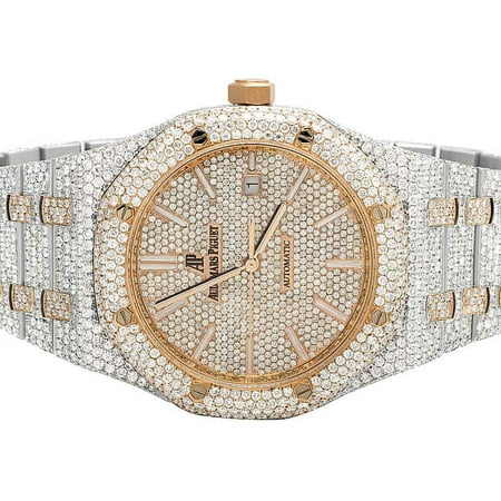 Audemars Piguet Mens 41 MM Audemars Piguet Royal Oak 18k Rose Gold/Stainless Steel with VS diamond (35.5 Ct)