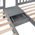 thumbnail image 6 of Triple Bunk Bed, Full Over Twin & Twin Bunk Bed with Drawers for Kids Teens Adults, Wood Bunk Bed Frame of 3 with Ladder and Guardrail, Convertible into 3 Beds, No Box Spring Needed, Gray, 6 of 7