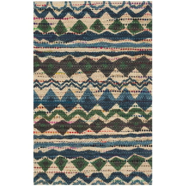 Safavieh Cedar Brook 5' X 8' Handmade Cotton Pile Rug in Blue