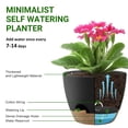 thumbnail image 4 of FOUKUS Set of 5 Self-Watering Plant Pots with Drainage – Eco-Friendly Plastic Planters for Indoor & Outdoor Use – Pots for Succulents, Cactus, Snake Plants (7", 6.5", 6", 5.5", 5") – Black, 4 of 6