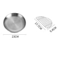 thumbnail image 2 of Fried Chicken and Pork Chop Plate, Stainless Steel Round Salad Plate, Dessert Cake Plate with Rack, 2 of 5