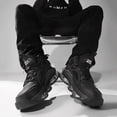 thumbnail image 6 of Men'S Breathable Athletic Sneakers - Black Low-Top Running Shoes with Cushioned Air Support, Mesh & Synthetic Upper, Rubber Sole for Gym, Basketball, Casual Wear - All-Season Comfort, Gym Shoes, Spo, 6 of 9