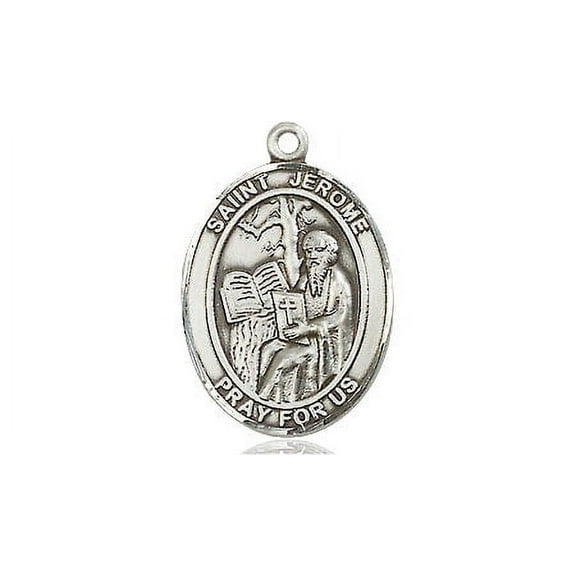 Extel Medium Oval Pewter St. Jerome Medal, Made in USA
