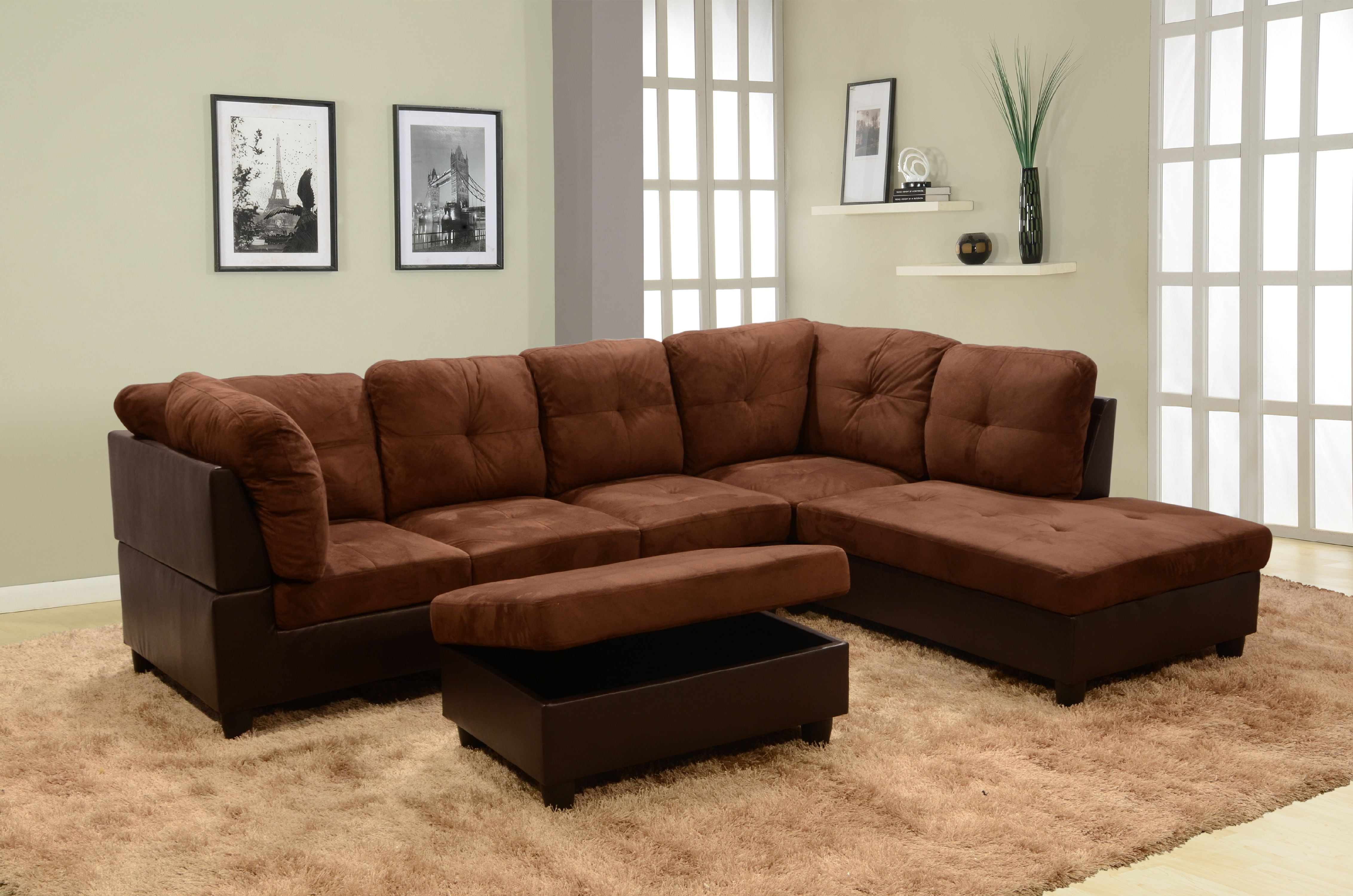 ottoman that matches with brown leather sofa
