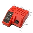 thumbnail image 2 of Cargador de celular Irfora M12-18C Cargador de batería de iones de litio para Milwaukee 12 V 14.4V 18V C1418C 48-11-1815 / 1828/1840 M18 M14 M12 Batería de litio Irfora Cargador de celular, 2 of 5