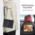 thumbnail image 4 of Case for iPad Pro 12.9 2022/2021/2020/2018 6th/5th/4th/3rd Gen with Screen Protector, 360 Degree Rotating Kickstand Hand Strap Shockproof Cover with Shoulder Strap, Black, 4 of 7