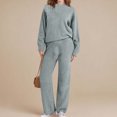 thumbnail image 2 of HAiming Women's Fuzzy Fleece Pajama Sets Long Sleeve Tops Pants Casual Matching 2 Piece Outfits Comfy Soft Loungewear, 2 of 3