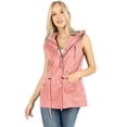 thumbnail image 4 of Womens Sleeveless Military Hooded Anorak Vest Jacket, 4 of 6
