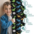 thumbnail image 3 of Black Cartoon Dinosaurs Roar Pattern Insulated Teens Curtains Set Of 2, Bedroom Essentials, Toddler Room Decor 42"x63", 3 of 5