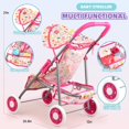 thumbnail image 4 of Set de cochecito Baby Doll YIYBM con muñeca de 32 cm y accesorios, 4 of 6