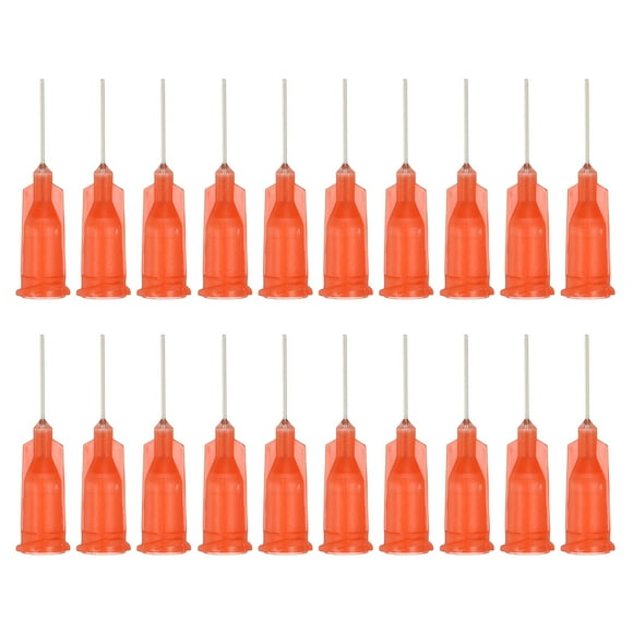 Agujas de dispensación de 24Ga, 52PCS de 1/2 pulgada, agujas de dispensación de punta roma con bloqueo Luer para rellenar tintas líquidas, adhesivos, aceites, rojos