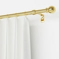 thumbnail image 2 of shiyou-Gold Curtain Rods 30 to 48 inches, Adjustable Curtain Rod Set with Brackets, 5/8" Diameter Drapery Rod for Windows Easy Install, Decorative Curtain Rod Brass, 2 of 4