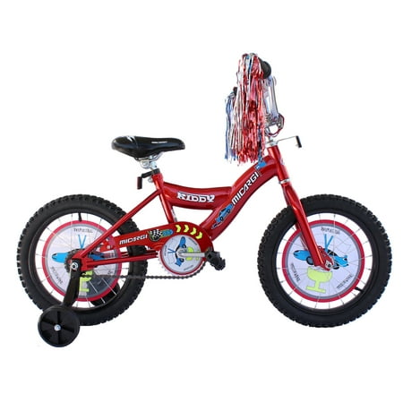 Wonder Wheels 16u0022 Boys or Girls BMX S-Type Frame Bicycle Coaster Brake One Piece Crank Chrome Rims Black Tire Kids Bike - Red