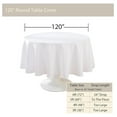 thumbnail image 3 of 5 Pack Round Tablecloth 120 Inch White Tablecloth, Polyester Fabric Washable Table Cloth for Home, Party, Wedding or Restaurant Use., 3 of 6