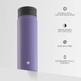thumbnail image 2 of JoyJolt Triple Insulated Water Bottle with Flip Lid & Sport Straw Lid - 22 oz - Purple, 2 of 7