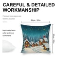 thumbnail image 2 of Winter Village Under Starry Night SkyLinen toss pillowcase decoration pillowcase gifting preferred 20x20 inch cushion cover sofa pillowcase sofa bedroom living room car, 2 of 7