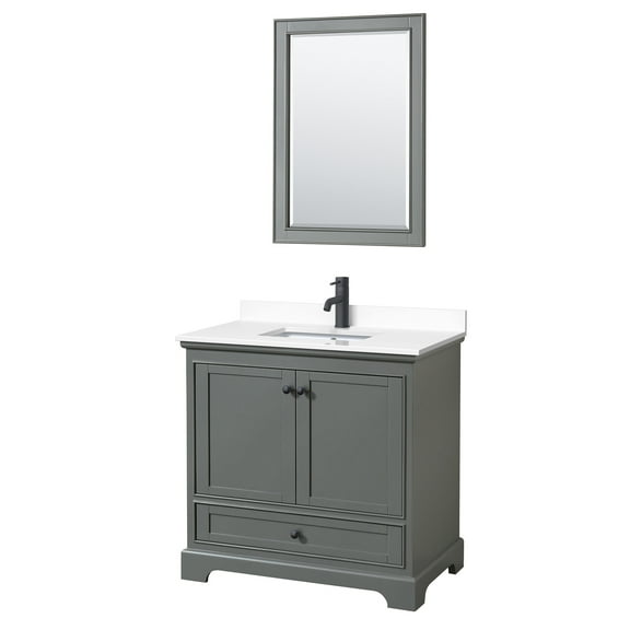 Wyndham Collection Wcs202036s-Vca-M24 Deborah 36" Free Standing Single Basin Vanity Set -