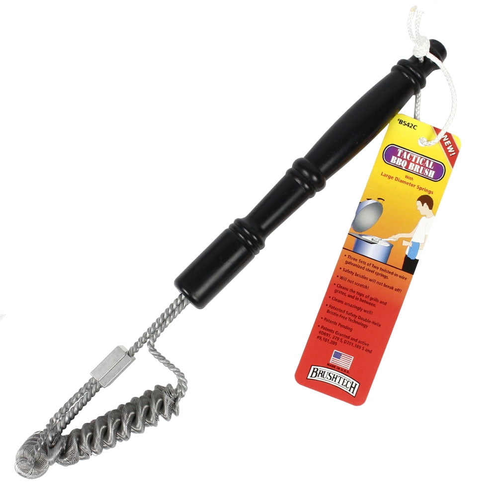 BrushTech Tactical BBQ Brush Double Helix Bristle Free Large Diameter Springs