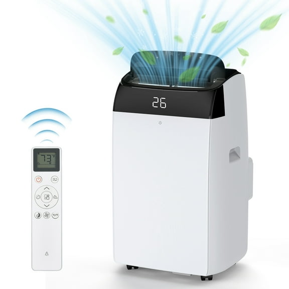 Aoile 10,200 BTU (14,000 BTU ASHRAE) Portable Air Conditioner with Remote & Window Kit, Cools Space up to 750 Sq Ft