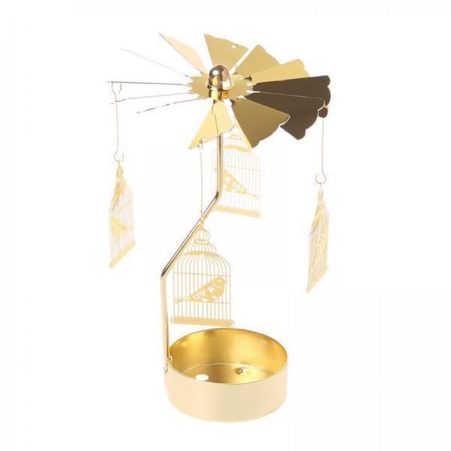 2 Portavelas Giratorio, Luces De Té, Fiesta, Hogar, Mesa, Decoración Para Sala De Estar, Pájaro Enjaulado