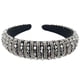 thumbnail image 1 of Guardurnaity Diadema con cuentas de cristal, tocado grueso de estilo barroco tejido a la moda, diademas de aros, tocado, regalo para mujer, playa Accesorio para el cabello Gris, 1 of 6