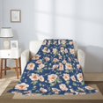 thumbnail image 2 of Rateoe Flower Pattern Flannel Throw Blanket, Ultra-soft Blanket for Bed, Couch, Car, Hypoallergenic Anti-pilling blanket-80"x60"(Vertical), 2 of 6