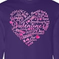 thumbnail image 4 of Inktastic Valentine Words in Pink Long Sleeve T-Shirt, 4 of 5