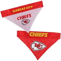 Pets First NFL Kansas City Chiefs Dog Bandana - Licensed, Reversible Pet Bandana - 2 sided Bandana