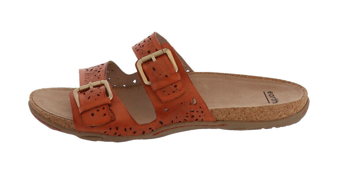 earth perforated sandals