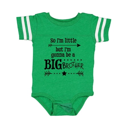 

Inktastic So I m Little but I m Gonna to Be a Big Brother Gift Baby Boy Bodysuit